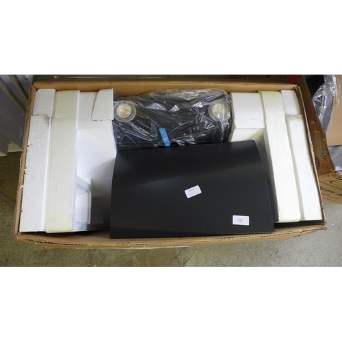 208 - CDA Angled Chimney Hood - Black H1110xW700xD330 , RRP £195 inc. VAT * VAT will be added to the hamme... 