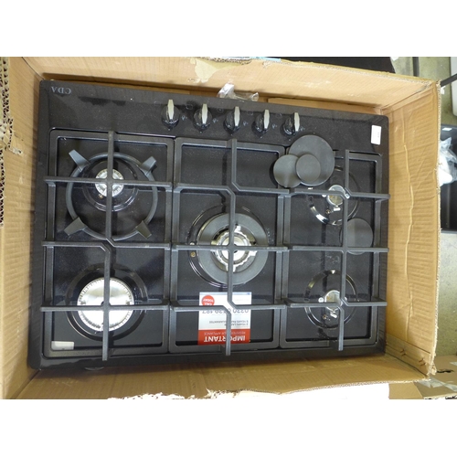 123 - CDA  5 Burner Gas Hob - Black H43xW680xD500 - model no.:- HG7250BL, RRP £255 inc. VAT * This lot is ... 