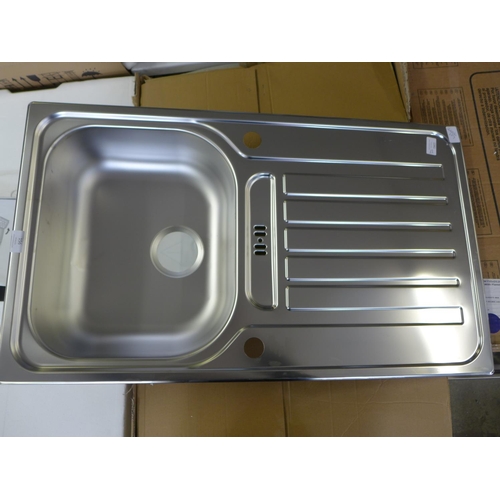 156 - Stainless steel sink * VAT will be added to the hammer price of this lot