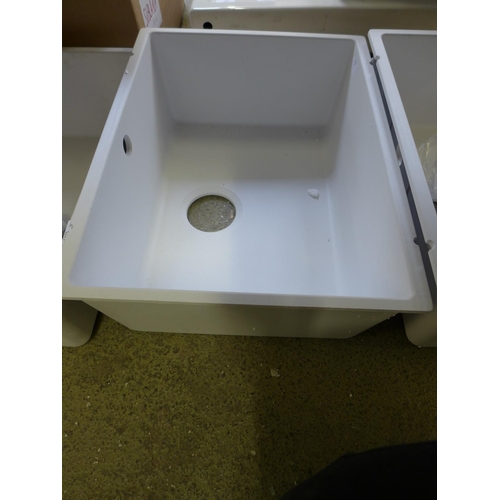 181 - Samos 1.0 Bowl Composite U/mount White 370x500 - model no.:- 525797, RRP £332.5 inc. VAT * This lot ... 