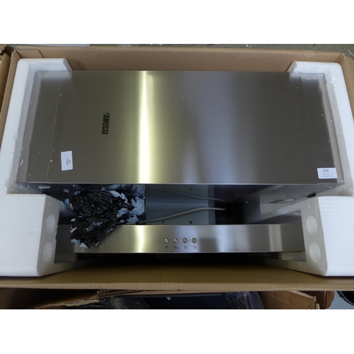 229 - Zanussi  Chimney Cooker Hood - Stainless Steel H678xW598xD450 - model no.:- ZHB62670XA, RRP £230 inc... 