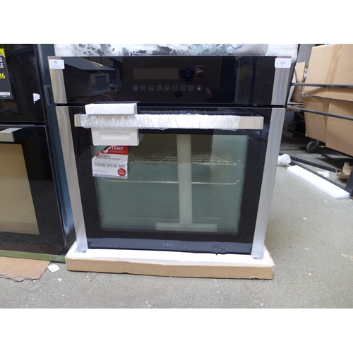 83 - CDA Single Multi-Function Pyrolytic Oven - Stainless Steel H595xW595xD567  - model no.:- SK511SS, RR... 