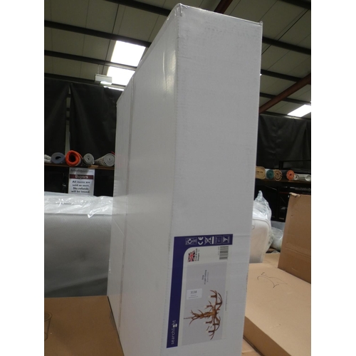 3138 - A Search Light brown finish stag 6-light ceiling light * This lot is subject to VAT