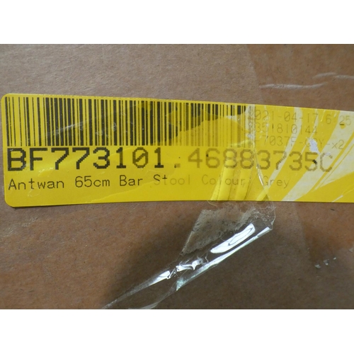 3146 - A pair of slate grey Antwan bar stools * This lot is subject to VAT