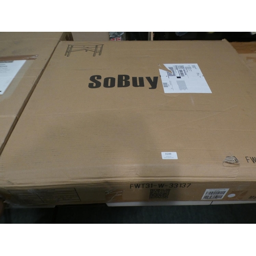 3149 - A white Carone corner desk * This lot is subject to VAT