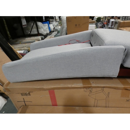 3153 - A pair of light grey upholstered dining chairs * This lot is subject to VAT