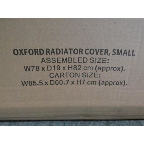 3165 - A Vida Designs small white Oxford radiator cover * This lot is subject to VAT