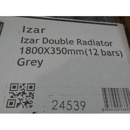 3172 - An Izar grey double radiator (1800mm x 350mm) (12 bars) * This lot is subject to VAT