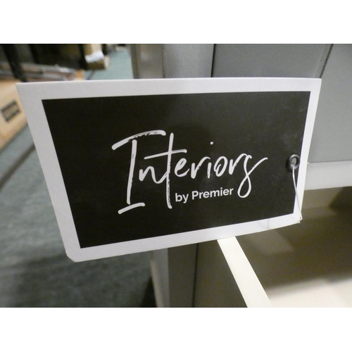 3185 - A white/multi-coloured drawer painted three drawer chest * This lot is subject to VAT