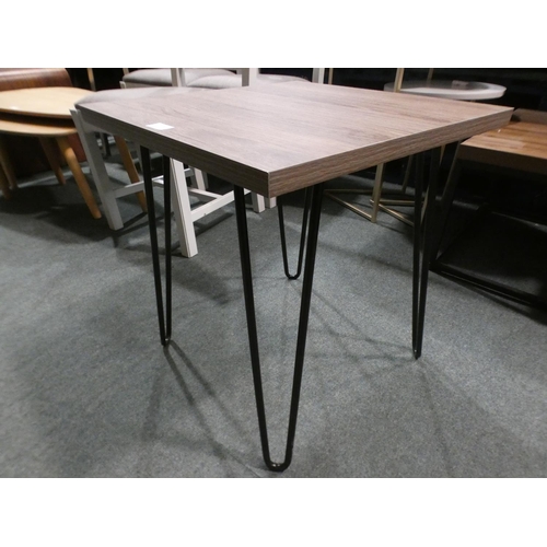 3190 - A darkwood/metal framed lamp table * This lot is subject to VAT