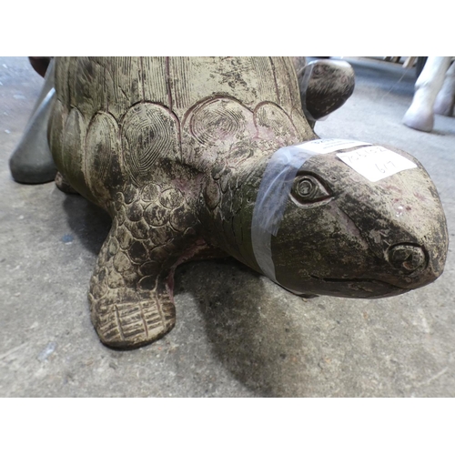 3217 - A pot turtle (approx. 1' tall) (wear marks/damage)