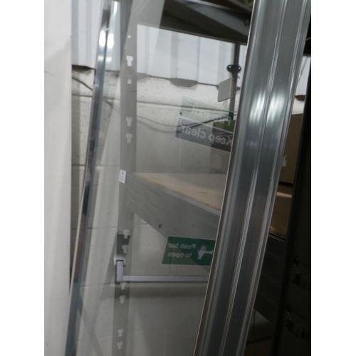 3242 - A glass and chrome effect shower screen (185cm x 67cm) * This lot is subject to VAT