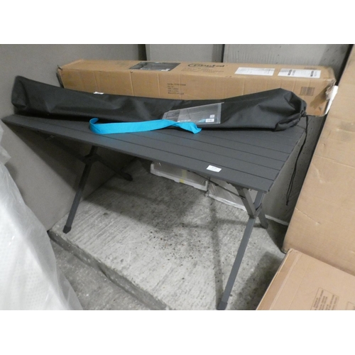 3248 - A grey metal collapsible camping table * This lot is subject to VAT