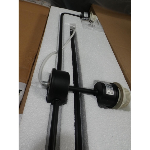 3132 - A black metal Huckleberry 3-way rise and fall over table light * this lot is subject to VAT