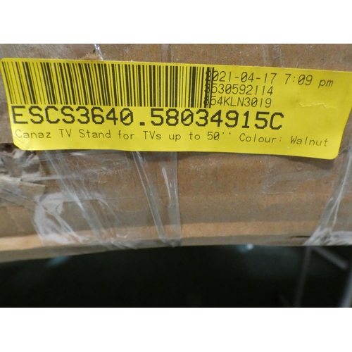 3133 - A walnut Canaz TV stand (up to 50