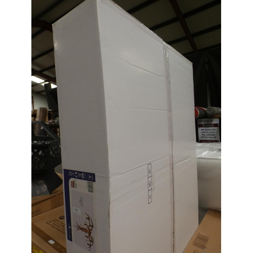 3138 - A Search Light brown finish stag 6-light ceiling light * This lot is subject to VAT