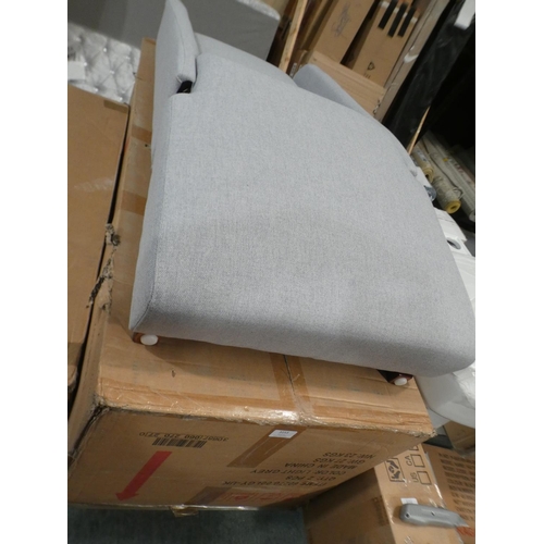 3153 - A pair of light grey upholstered dining chairs * This lot is subject to VAT