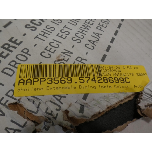 3166 - A Anthracite Shailene extendable dining table * This lot is subject to VAT