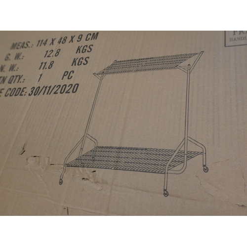 3167 - A 5ft heavy duty clothes rail with mesh top and bottom * This lot is subject to VAT