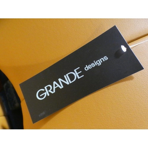 3194 - A mustard upholstered swivel barstool * This lot is subject to VAT