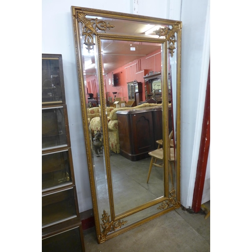 62 - A large French style gilt framed mirror, 183 x 92cms  (M33138)   #