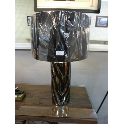 1329 - A Jaspa table lamp with black velvet shade, 62cms (2070552)   #