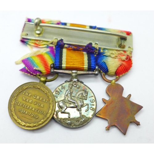 1018 - A trio of WWI miniature medals