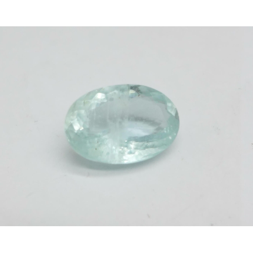 1106 - An unmounted aquamarine gemstone, 9.48ct, IDT certified