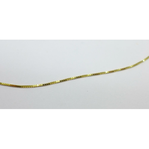 1169 - A fine 18ct gold chain, 1.3g, 38cm