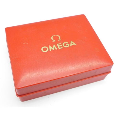 1181 - An Omega stopwatch, boxed, (the case back bears name and scratched)