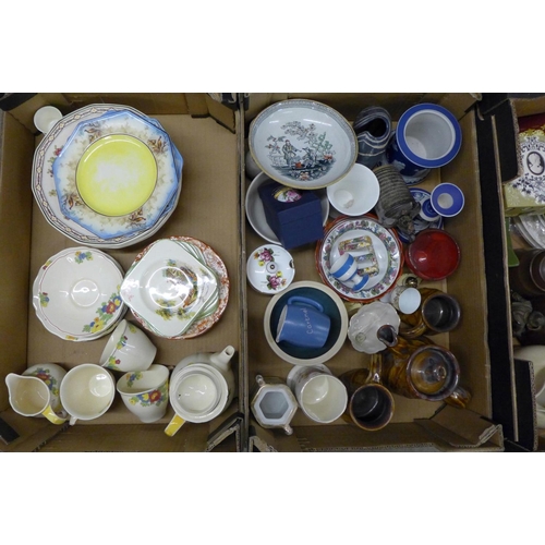 1275 - Four boxes of assorted china and glass, Royal Doulton Minden a/f **PLEASE NOTE THIS LOT IS NOT ELIGI... 