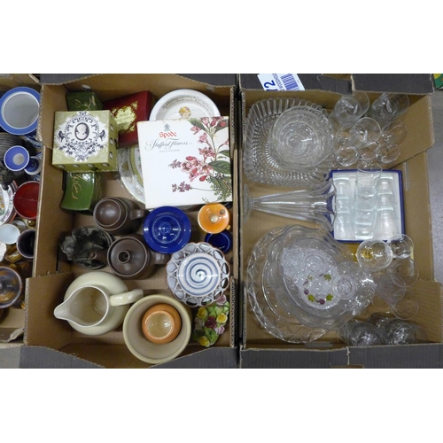 1275 - Four boxes of assorted china and glass, Royal Doulton Minden a/f **PLEASE NOTE THIS LOT IS NOT ELIGI... 