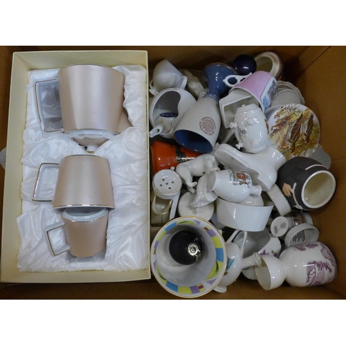 1290 - Crested china including WWI related, a Leonardo Collection tea for one tea set, etc. **PLEASE NOTE T... 