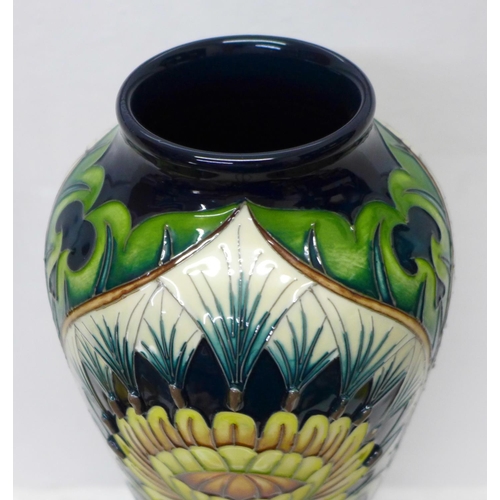 607 - A Moorcroft vase, Dent De Lion, base marked 'design trial' 37cm