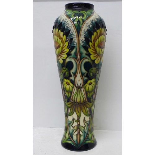 607 - A Moorcroft vase, Dent De Lion, base marked 'design trial' 37cm