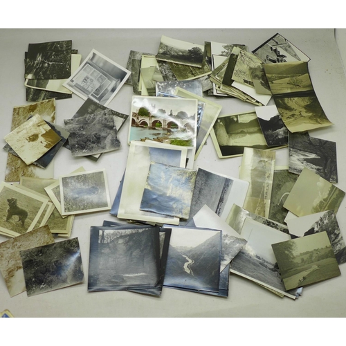 621 - A box of small black and white photographs, Nottingham (Wollaton and area) and Derbyshire (Dovedale,... 