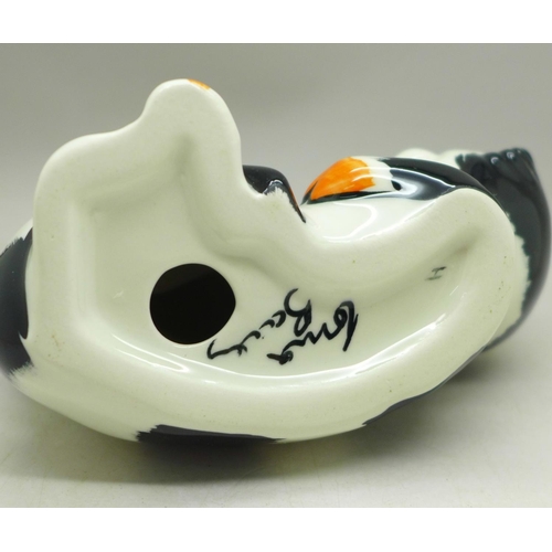 631 - Lorna Bailey Pottery, “Becks the Cat”, 15cm, signed on the base