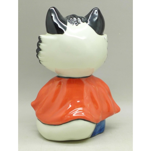 632 - Lorna Bailey Pottery, “Supercat”, 14cm, signed on the base