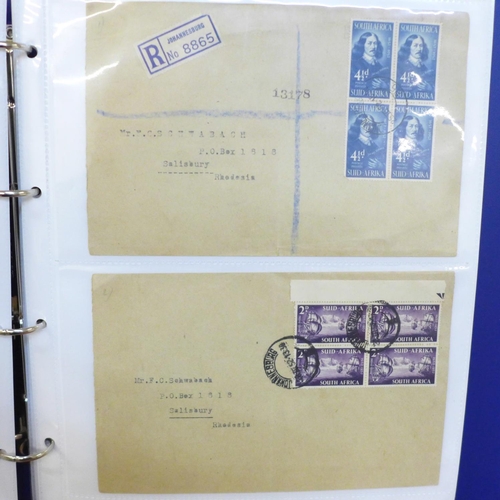 681 - Stamps; King George VI postal history and first day covers in album (44 items)