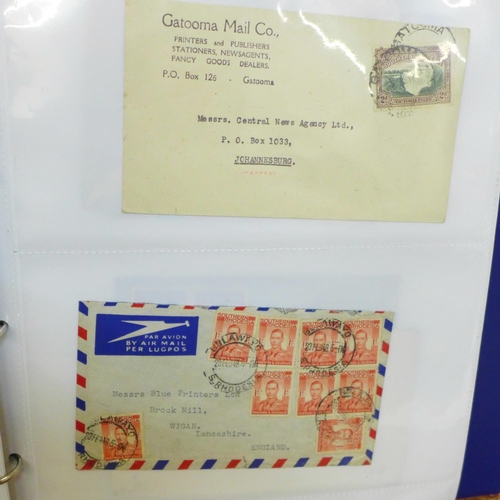 681 - Stamps; King George VI postal history and first day covers in album (44 items)