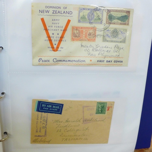 681 - Stamps; King George VI postal history and first day covers in album (44 items)