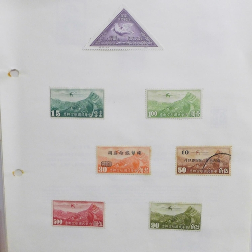 700 - Stamps:- China stamps, postal history, postal stationery, first day covers, etc., in file