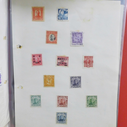 700 - Stamps:- China stamps, postal history, postal stationery, first day covers, etc., in file