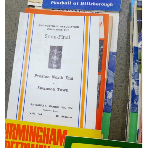 712 - A collection of rugby and football programmes, 1960's onwards