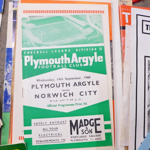 712 - A collection of rugby and football programmes, 1960's onwards