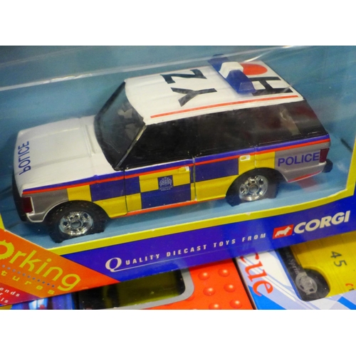 726 - A collection of emergency service model vehicles including Corgi and Matchbox