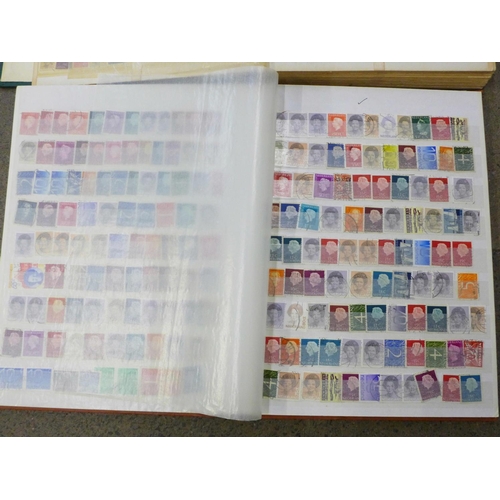 740 - Three albums of stamps