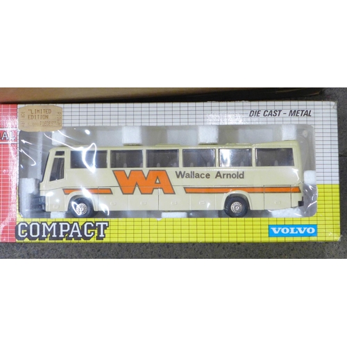 742 - Ten die-cast model coaches and buses, boxed