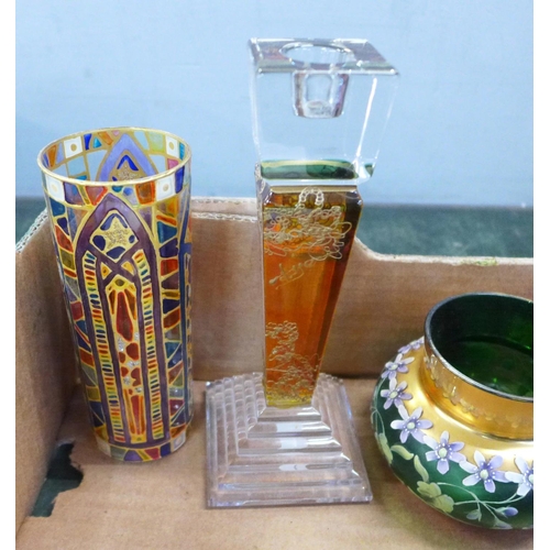 790 - A collection of coloured glass