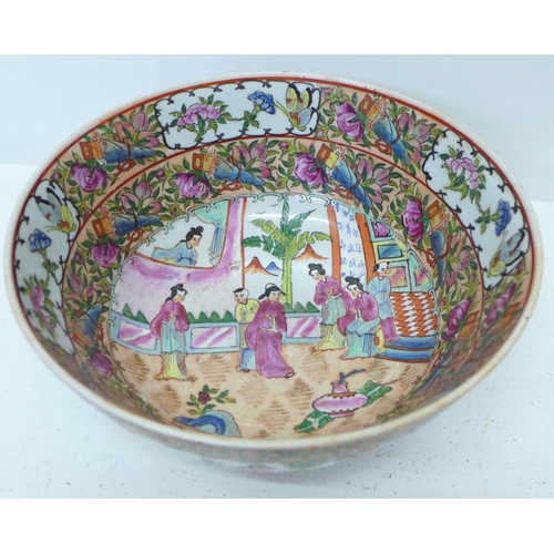 804 - A Chinese famille rose bowl, 25cm diameter